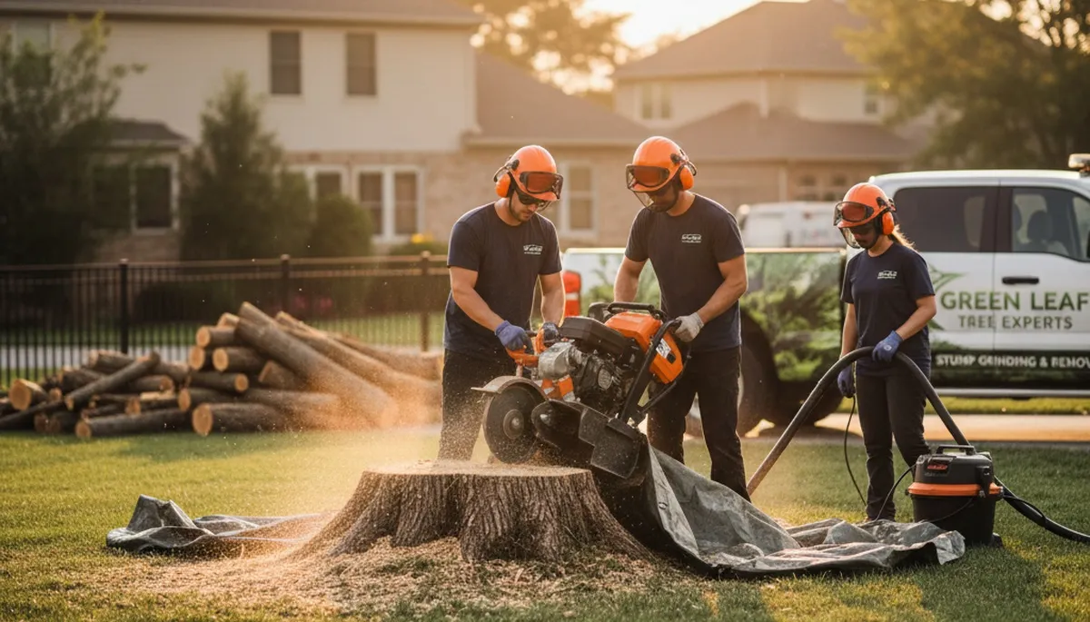 Professional stump removal service in Olathe, KS with safe grinding for clean, level yards
